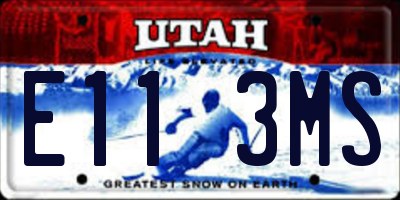 UT license plate E113MS