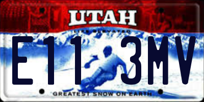 UT license plate E113MV