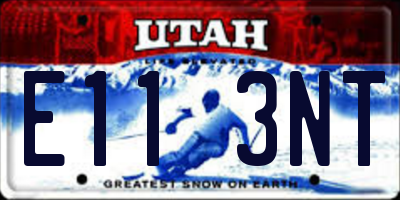 UT license plate E113NT