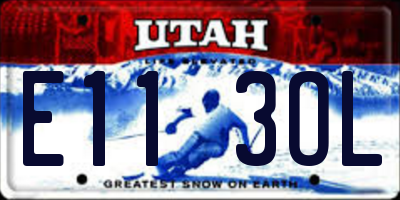 UT license plate E113OL