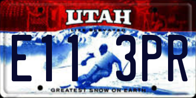 UT license plate E113PR