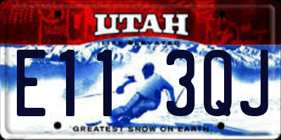 UT license plate E113QJ
