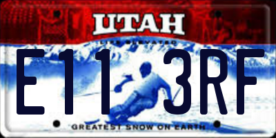 UT license plate E113RF