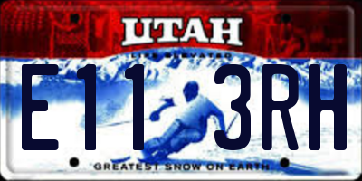 UT license plate E113RH