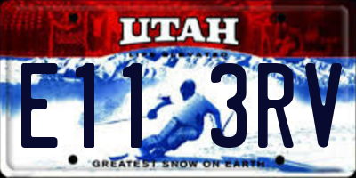 UT license plate E113RV