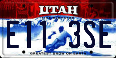 UT license plate E113SE
