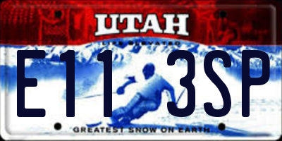 UT license plate E113SP