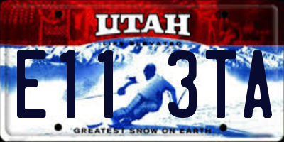 UT license plate E113TA