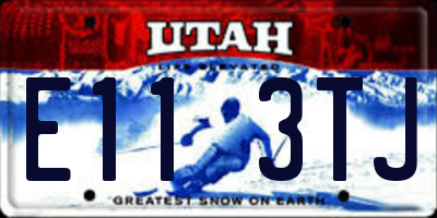 UT license plate E113TJ