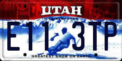 UT license plate E113TP