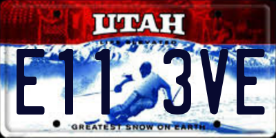 UT license plate E113VE