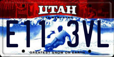UT license plate E113VL