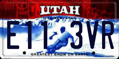 UT license plate E113VR