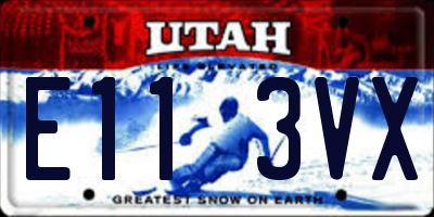 UT license plate E113VX