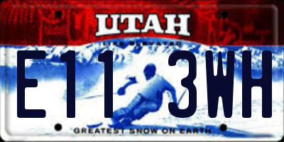UT license plate E113WH
