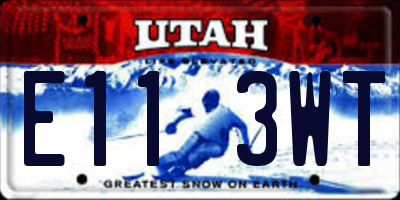UT license plate E113WT