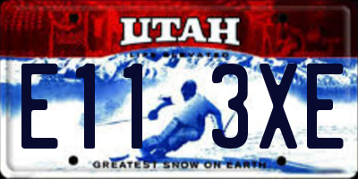 UT license plate E113XE