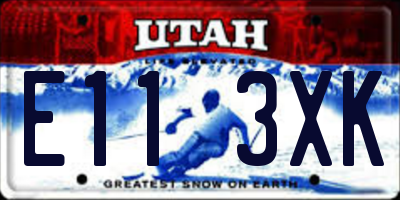 UT license plate E113XK