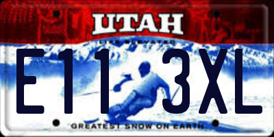 UT license plate E113XL