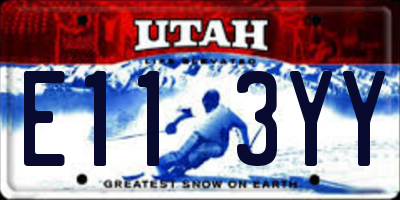 UT license plate E113YY