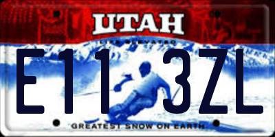 UT license plate E113ZL