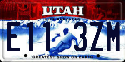 UT license plate E113ZM
