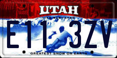 UT license plate E113ZV
