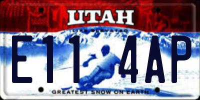 UT license plate E114AP