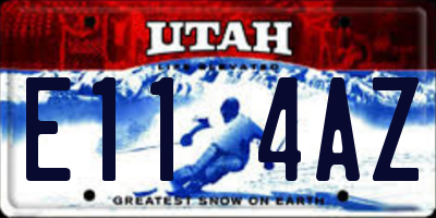 UT license plate E114AZ