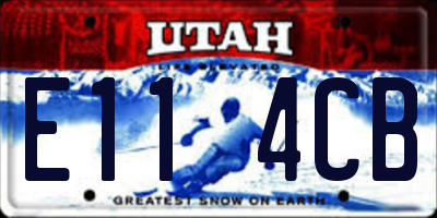 UT license plate E114CB