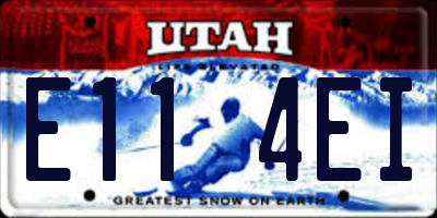 UT license plate E114EI