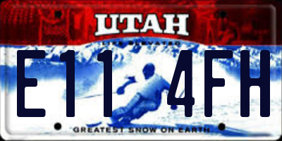 UT license plate E114FH