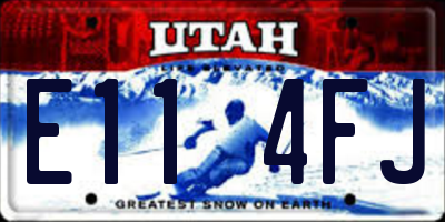 UT license plate E114FJ