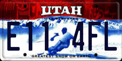 UT license plate E114FL