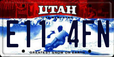 UT license plate E114FN