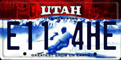 UT license plate E114HE
