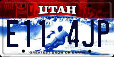 UT license plate E114JP