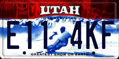 UT license plate E114KF