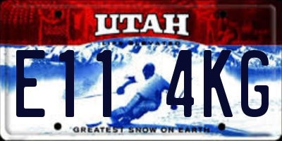 UT license plate E114KG
