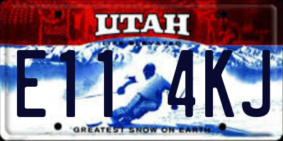 UT license plate E114KJ