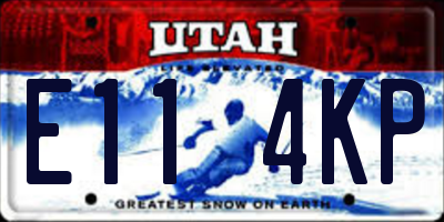 UT license plate E114KP