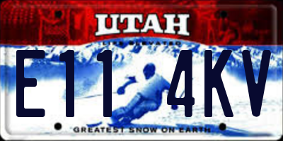 UT license plate E114KV