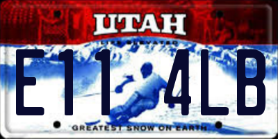 UT license plate E114LB
