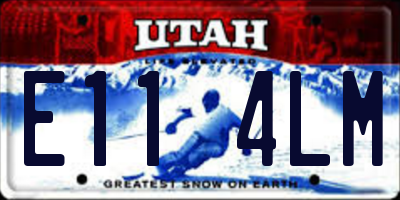 UT license plate E114LM