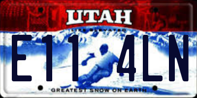 UT license plate E114LN
