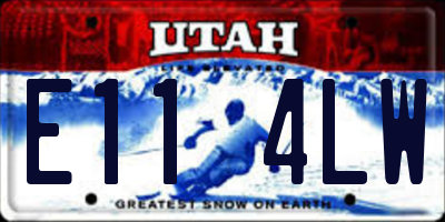 UT license plate E114LW