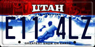 UT license plate E114LZ