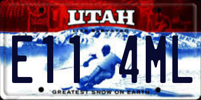 UT license plate E114ML