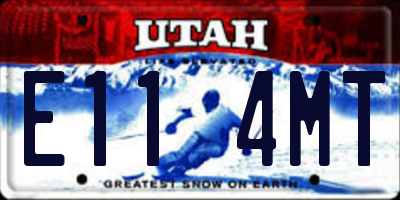 UT license plate E114MT