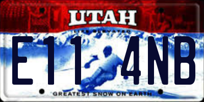 UT license plate E114NB